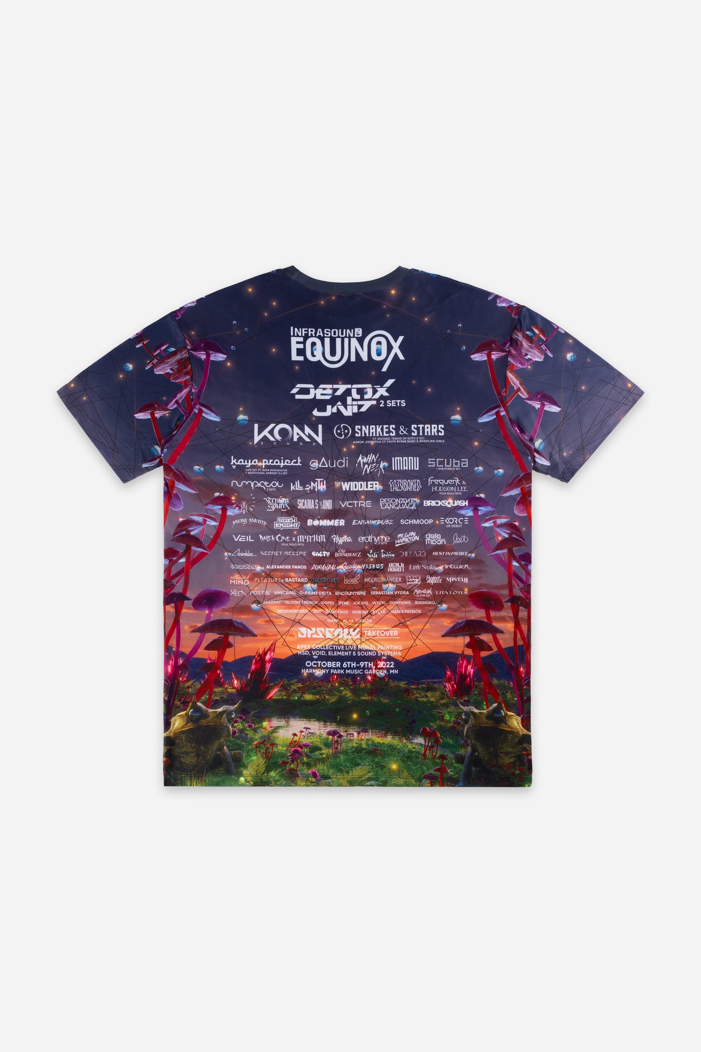 Infrasound X Dro1d 2022 Equinox Lineup Tee