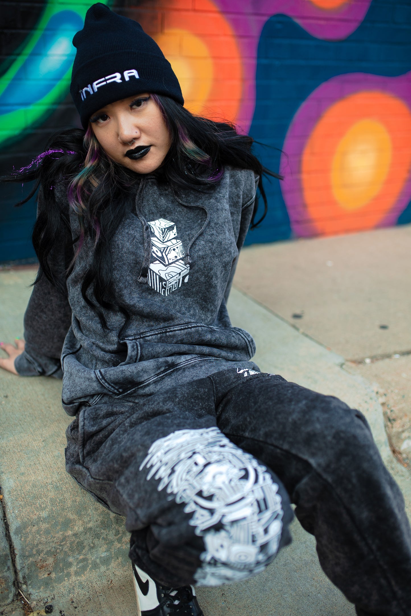 Infrasound x Apex Collective Mineral Wash Hoodie